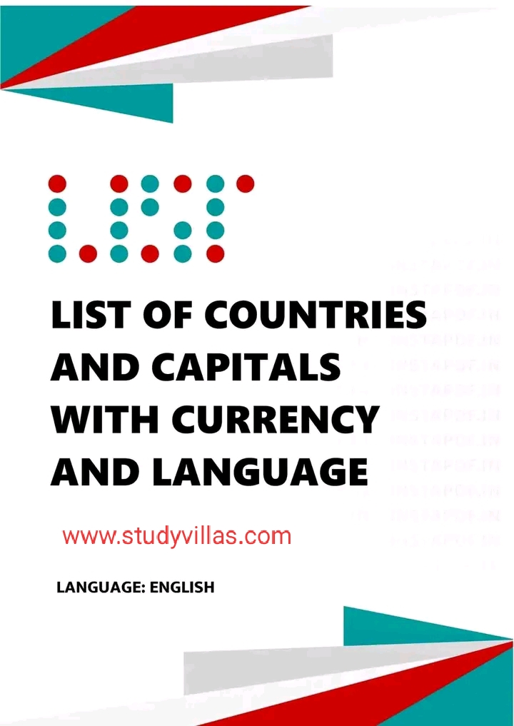 Countries Capitals currency and languages detail