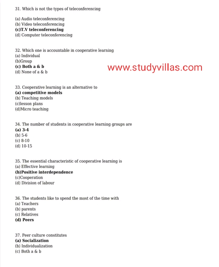 general method of teaching mcq