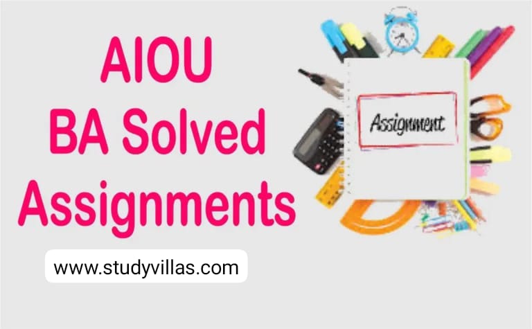 Allama Iqbal Open University AIOU BA solved Assignment Pdf