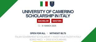 University of Camerino Scholarship 2025-26 in Italy Without IELTS